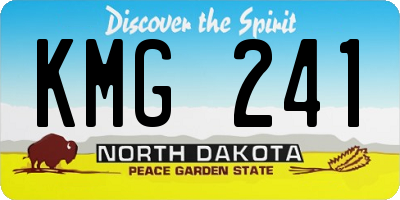 ND license plate KMG241