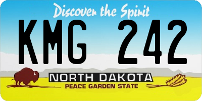 ND license plate KMG242