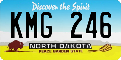 ND license plate KMG246