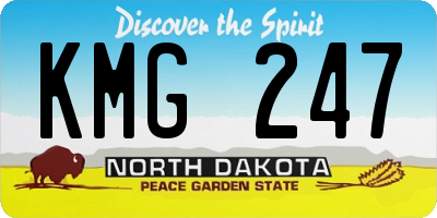 ND license plate KMG247