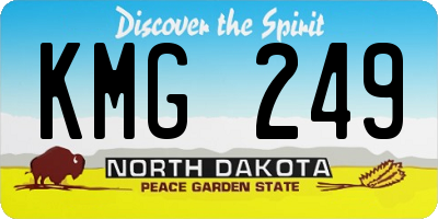 ND license plate KMG249