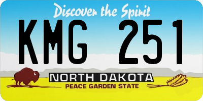 ND license plate KMG251