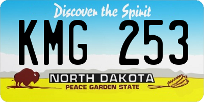ND license plate KMG253
