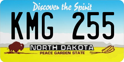 ND license plate KMG255