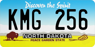 ND license plate KMG256
