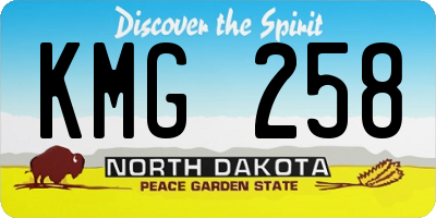 ND license plate KMG258