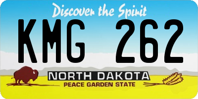 ND license plate KMG262