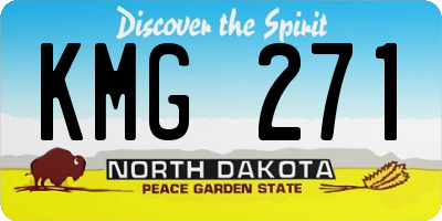 ND license plate KMG271
