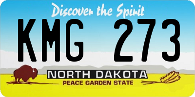 ND license plate KMG273