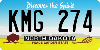 ND license plate KMG274
