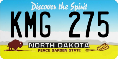 ND license plate KMG275