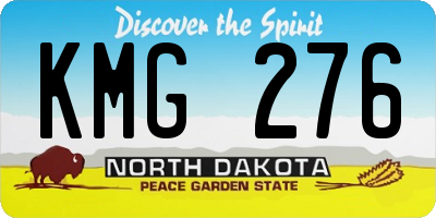 ND license plate KMG276