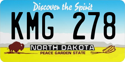 ND license plate KMG278