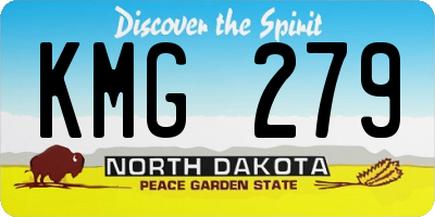 ND license plate KMG279