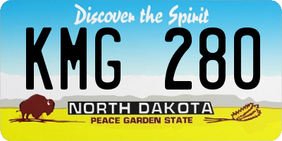 ND license plate KMG280