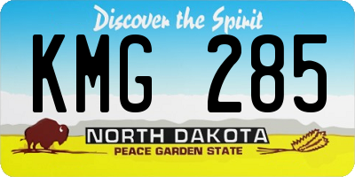 ND license plate KMG285