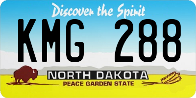 ND license plate KMG288