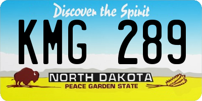 ND license plate KMG289