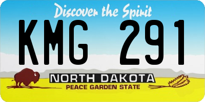 ND license plate KMG291