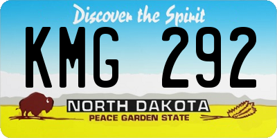 ND license plate KMG292