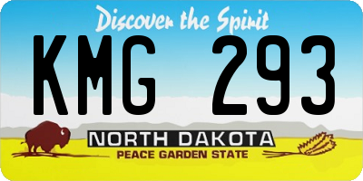 ND license plate KMG293
