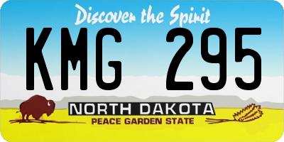 ND license plate KMG295