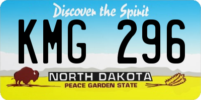 ND license plate KMG296
