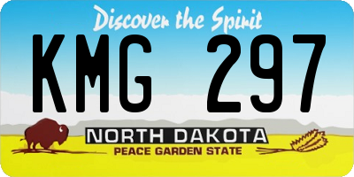 ND license plate KMG297