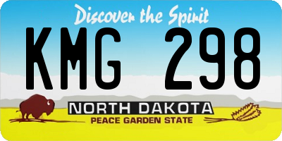 ND license plate KMG298