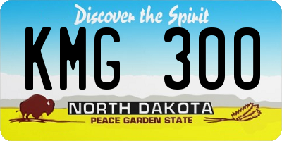 ND license plate KMG300