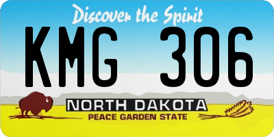 ND license plate KMG306