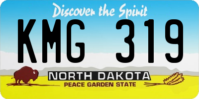 ND license plate KMG319