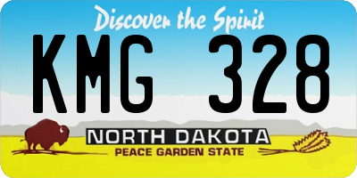 ND license plate KMG328