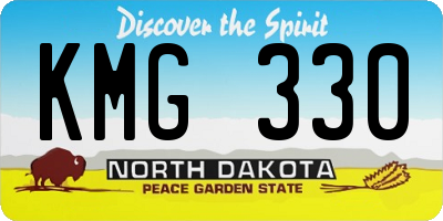 ND license plate KMG330
