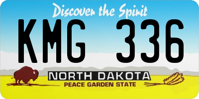 ND license plate KMG336