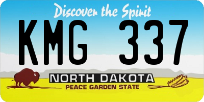 ND license plate KMG337