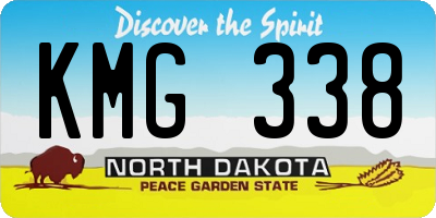 ND license plate KMG338