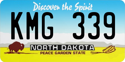 ND license plate KMG339