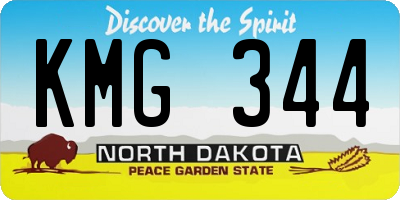 ND license plate KMG344
