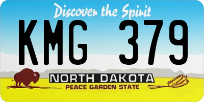 ND license plate KMG379