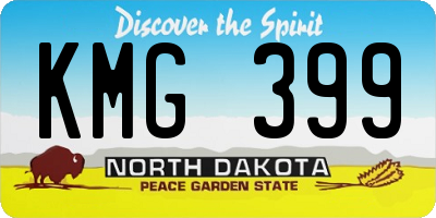 ND license plate KMG399