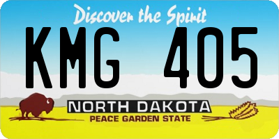 ND license plate KMG405