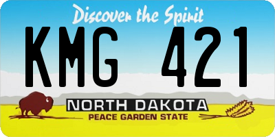 ND license plate KMG421