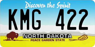 ND license plate KMG422