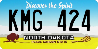 ND license plate KMG424