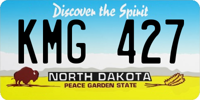 ND license plate KMG427