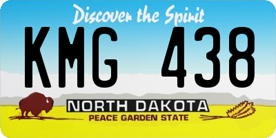 ND license plate KMG438
