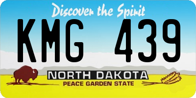 ND license plate KMG439