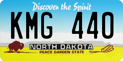 ND license plate KMG440