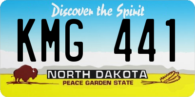 ND license plate KMG441